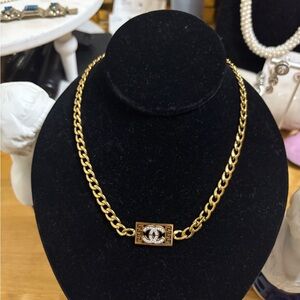 Elegant Gold Necklace with Silver Accent